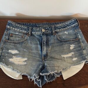American Eagle Outfitters Hi Rise Festival Denim Shorts